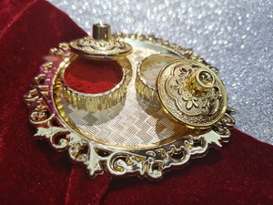 Platos DE BODA decorativos Kumkum Haldi de diseño surtido de estilo romántico, plato de caja bermellón de arte floral para fiestas, favores de invitados - Product Image 5