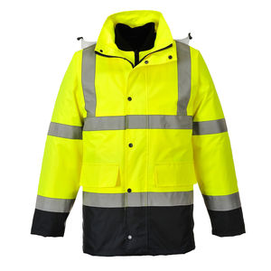 Chaqueta de Seguridad Reflectante de Alta Visibilidad para Construcción de Carreteras con Logotipo Personalizado, Impermeable, ANSI Clase 1 - Product Image 2