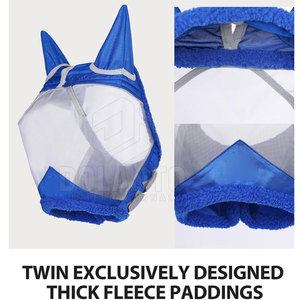 Masque de mouche de produits d'équitation confortables de qualité supérieure avec un long nez au taux de gros Fit Equine Fly Mask - Product Image 3