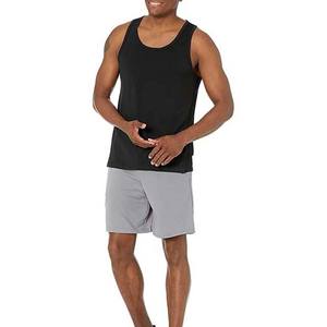 Débardeur en tissu respirant pour hommes, vêtement d'entraînement, de gymnastique, simple, en coton, manches en polyester, sans chemise, vente en gros - Product Image 6