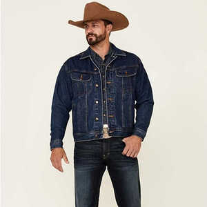 Veste en jean avec doublure en fourrure pour hommes Veste en jean personnalisée à la mode pour hommes en vrac à prix abordables - Product Image 1