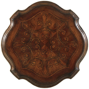 Plateau de service décoratif en bois de manguier de qualité commerciale, fait main, écologique, durable, finition grise, motif floral sculpté à la main, pour la maison - Product Image 4