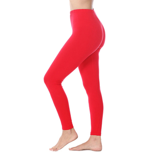 Leggings hasta el tobillo para mujer, hechos a medida al por mayor, pantalones elásticos de spandex/poliéster, para yoga, gimnasio, sólidos, antibacterianos, sin costuras, de alta calidad - Product Image 3