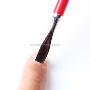 Empujador de Cutículas Profesional de Acero Inoxidable de Doble Extremo Reutilizable, Removedor de Piel Muerta, para Manicura y Pedicura, Limpieza de Uñas, Rojo - Product Image 5