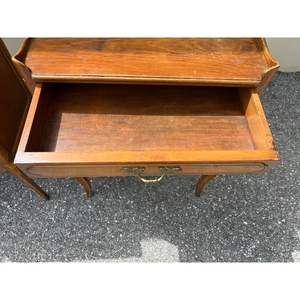 โต๊ะข้างเตียงไม้มะฮอกกานีสไตล์ฝรั่งเศสหรูหราสำหรับงานแกะสลักทำมือห้องนอนลายตารางละเอียด - Product Image 5