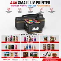Impresora UV Plana A2 de 40*60cm con Soporte Giratorio para Cuero/Botellas/Carcasas de Teléfono, 2400dpi, Cabezal Dual DX8, Máquina Automática