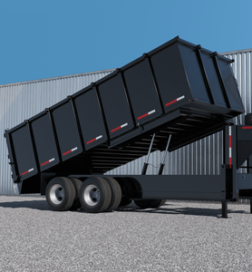 Nouvelle remorque à benne basculante 7X14, parois de 4', levage télescopique, freins électriques, 14 000 lb de poids total autorisé en charge, utilisation agricole, moteur à engrenages, essieu combiné, porte, garantie de 2 ans - Product Image 5