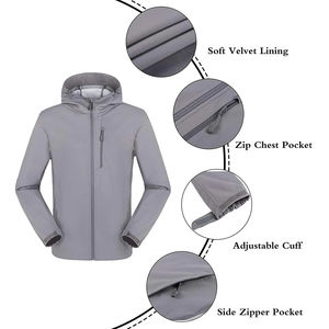 Hombres sólido impermeable cortavientos ligero chaqueta capucha 2025 diseño superior al por mayor chaquetas cortavientos - Product Image 4