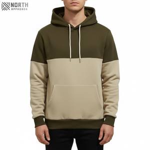 เสื้อสเวตเตอร์มีฮู้ดของผู้ชายเสื้อสเวตเตอร์ขนแกะธรรมดาพิมพ์ลายหน้าจอพัฟปักโลโก้กำหนดเอง - Product Image 1