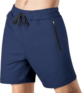 <b>Mens</b> Cotton <b>Shorts</b> with Zipper Pockets Lightweight and Soft Casual Wear for <b>Lounge</b>, Sleep, Workout - Product Image 2