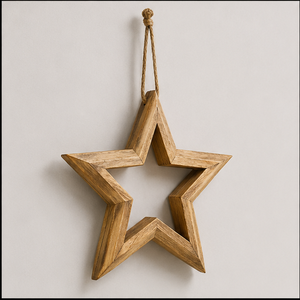 Wood <b>Star</b> Wall <b>Hanging</b> Decor Handicraft Christmas Ornament Traditional Style - Product Image 6