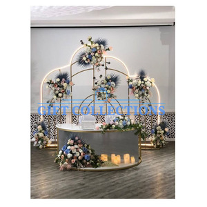 ซุ้มโลหะตกแต่งเวทีงานแต่งงาน,ตกแต่งฉากหลังเวทีเหล็กแบบนำกลับมาใช้ใหม่ได้สำหรับงานกลางแจ้งงานเลี้ยงในร่ม - Product Image 2