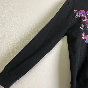 Sweat-shirt d'hiver surdimensionné style Y2K vintage, sweat à capuche pour femme avec fermeture éclair sur le devant, imprimé floral et motif paix esthétique - Product Image 4