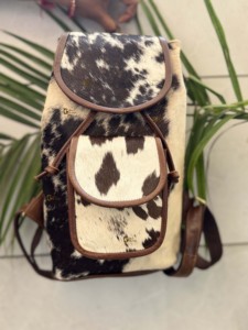 Vente chaude grande capacité véritable fourrure de vache sac à dos Style occidental sacs sacs de voyage unisexe multi-usages sac en gros produit en vrac - Product Image 2