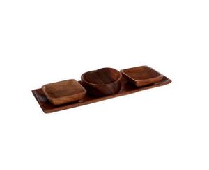 Serveur de collations en bois de conception tendance avec plateau Serveur de noix de taille personnalisée de la meilleure qualité du meilleur exportateur en Inde - Product Image 6