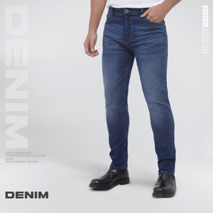 Jeans classiques pour homme en coton clair, coupe slim, extensible, décontractés, pour un usage quotidien confortable - Product Image 3