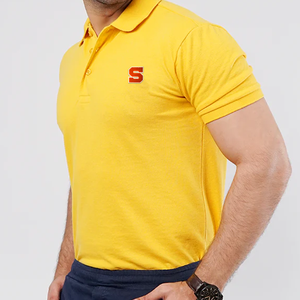 เสื้อยืดแขนสั้นผ้าสแปนเด็กซ์/ ผ้าฝ้ายกันยับสำหรับผู้ชายใส่เล่นกอล์ฟทรงเข้ารูปสำหรับฤดูร้อน - Product Image 1