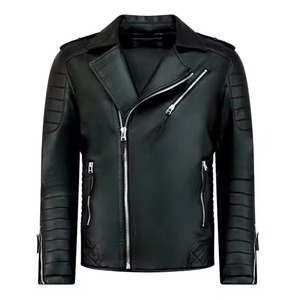 2025 meilleur Style personnalisé Faux cuir veste pour hommes Slim Fit confortable sur taille veste en cuir veste respirante pour hommes - Product Image 3