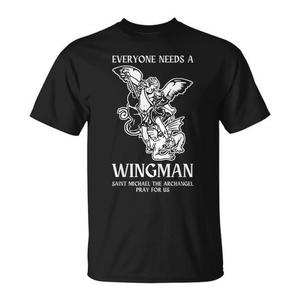 T-shirt Saint Michael the Archangel Wingman: Ogni persona ha bisogno di uno - Prodotto promozionale - Product Image 1