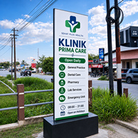 Panneau publicitaire extérieur personnalisé non éclairé pour centre commercial et magasin de détail