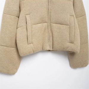 Nouveauté Vestes Courtes Streetwear Vestes Bouffantes Élégantes Personnalisées Vente en gros Vestes Bouffantes à fermeture éclair pour femmes - Product Image 4