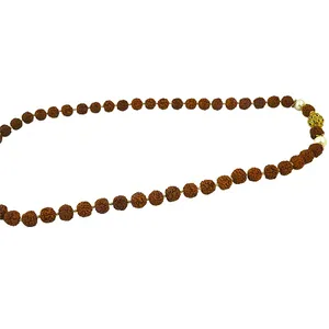 Rudraksha Mala <b>Necklace</b> Unisex <b>Spiritual</b> Agate Quartz Pearl Ball-shaped Religious Gift Classic Trendy - Product Image 2