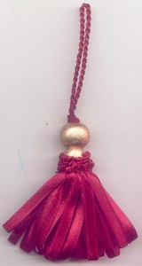 Customized cheap 13cm <b>gold</b> and silver metallic tassel with metallic loop - Product Image 2