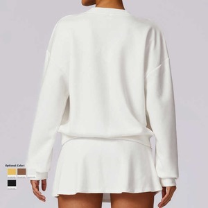 Sweats à capuche et sweat-shirts personnalisés pour femmes Tops surdimensionnés à impression numérique lettrée de style noir de haute qualité Pull à capuche pour femmes - Product Image 3