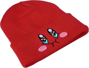 Gorro de punto holgado Kirby Y2K con forro acanalado y puños, gorro de invierno - Product Image 2