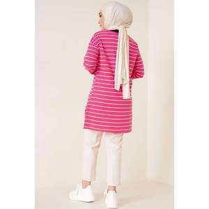 ชุดเสื้อลายสำหรับผู้หญิงสีชมพู - Product Image 4