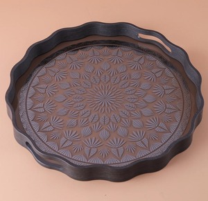 Nouveau plateau de service en émail de conception personnalisée en bois pour le service de café et les assiettes de décoration pour la maison - Product Image 3