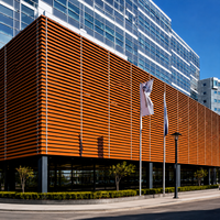 Lames d'orientation en aluminium fixes ou motorisées pour systèmes de façade architecturale à économie d'énergie