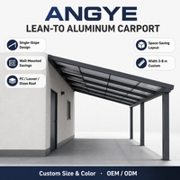 Abri de stationnement individuel en alliage d'aluminium durable avec auvent imperméable pour cour de villa