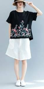 2025 venta al por mayor totalmente personalizada mujer 220g 100% algodón camiseta con impresión Digital de gran tamaño ecológico transpirable de secado rápido - Product Image 3