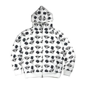 2023 Hot New Sale hommes polaire sweats à capuche couleur chinée fermeture éclair complète poids lourd à capuche avec poche sweats à capuche pour hommes - Product Image 2