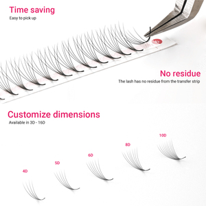 Promade Matte Fans Various Thickness <b>Glue</b> Bonded Narrow 20d .03 Promade Fans Time Saving Wholesale <b>Lash</b> <b>Extension</b> Vendors - Product Image 2