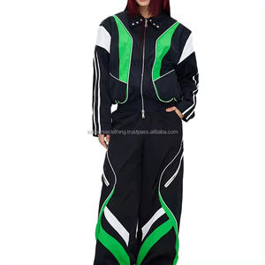 Sialverse Vêtements décontractés grande taille, coupe-vent à fermeture éclair à manches longues, survêtement élégant, nouveau design, nylon extensible quadridirectionnel de haute qualité - Product Image 4