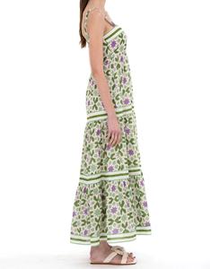 Vestido Casual de Mujer 100% Algodón, Corte A, Verano, Estampado Geométrico y de Azulejos, Bolsillos Traseros con Smocking, Cintura Natural, Clásico Instantáneo - Product Image 2