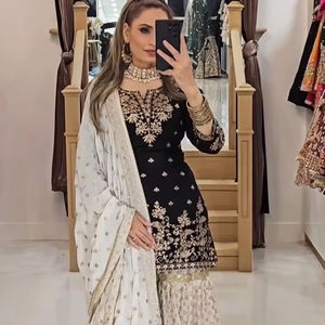 DESIGNER PARTY WEAR TOP Y PLAZZO CON FANCY DUPPATA - Product Image 1