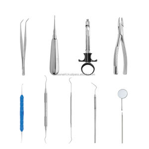 Ensemble complet de 7 instruments dentaires manuels en acier inoxydable, poignée ergonomique, certifié CE pour la chirurgie buccale, utilisation en odontologie - Product Image 3