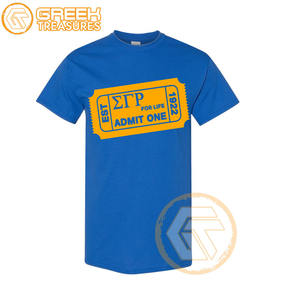 เสื้อยืดชมรมนักศึกษาหญิงซิกมาแกมมาโรแบบสั่งทำพิเศษ ผ้าฝ้ายเจอร์ซีย์ 100% สวมใส่สบาย ระบายอากาศได้ดี เป็นมิตรกับสิ่งแวดล้อม เหมาะสำหรับฤดูร้อน - Product Image 2