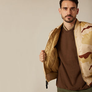 Veste bomber coupe-vent tendance pour homme avec col montant à capuche, décoration de poche, couleur unie, fermeture éclair - Product Image 6