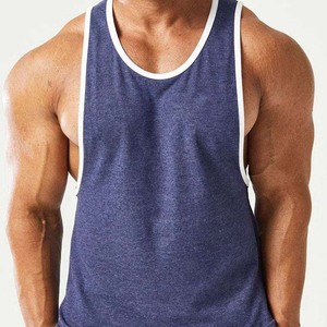 เสื้อกล้ามสำหรับผู้ชายเสื้อออกกำลังกายแบบถักสีพื้นระบายอากาศได้สำหรับยิมฟิตเนสยิมดีไซน์โลโก้ออกแบบได้ตามต้องการ - Product Image 3