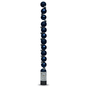 Amicasa Juego de 14 Bolas de Navidad de Plástico Azul Noche de 3 cm 9020466 Adornos para Árbol de Navidad - Product Image 3