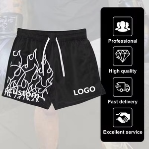 Summer High Street Style Canvas Mesh Sports Custom Men's Gym Shorts 5 Inch Inteam Quick Dry Breathable - Product Image 3