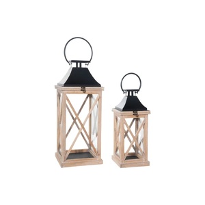 Lanterne en bois faite à la main de haute qualité à la main bougeoir de créateur classique élégant en gros nouvelle lanterne en bois de fantaisie - Product Image 4