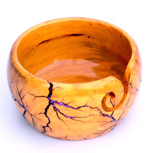 Cuenco de hilo de madera hecho a mano con tapa | Soporte de gancho de ganchillo personalizado | Organizador de tejer ecológico de AYAANS - Product Image 5