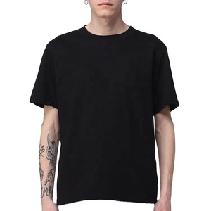 เสื้อยืดโอเวอร์ไซส์ผ้าฝ้าย100% สำหรับผู้ชายซักแบบกำหนดเองขนาดพิเศษ - Product Image 2