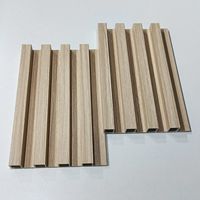Revêtement composite décoratif en WPC anti-UV, résistant à l'humidité, imperméable, panneaux rainurés pour les loisirs à domicile, les intérieurs commerciaux