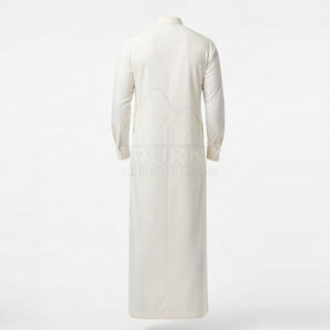 Thobe moderne décontracté de qualité supérieure pour hommes, vêtements islamiques, détails élégants, sensation de confort, look élégant, coton - Product Image 6